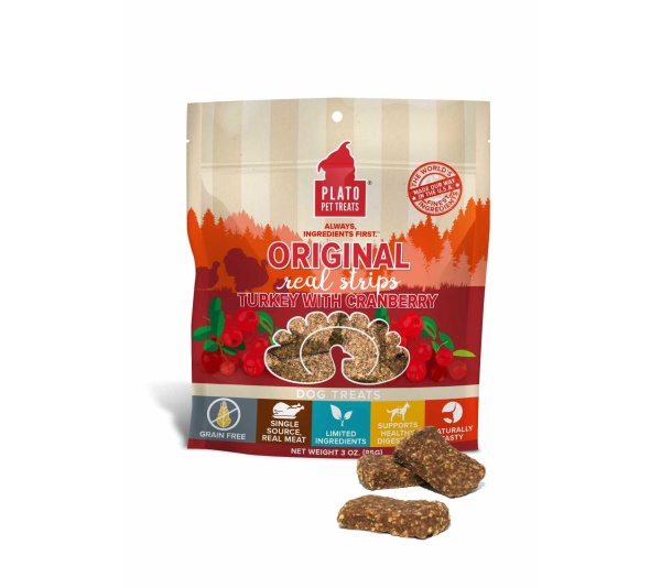 Plato Original Real Strips Turkey & Cranberry  - 6oz