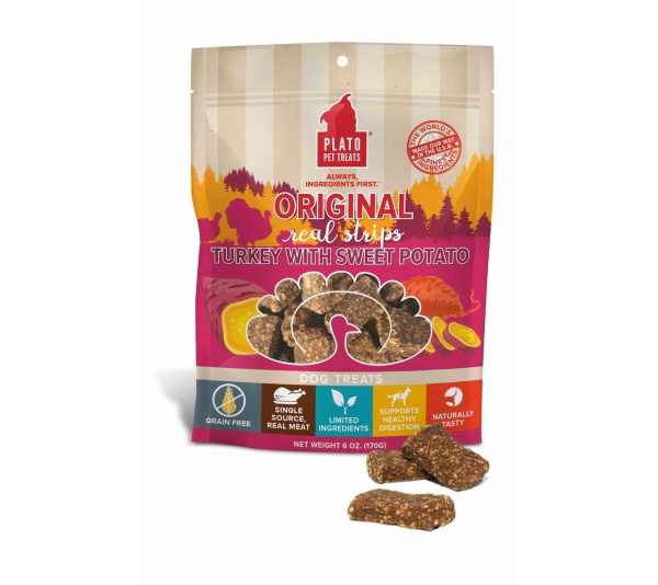 Plato Original Real Strips Turkey & Sweet Potato  - 18oz