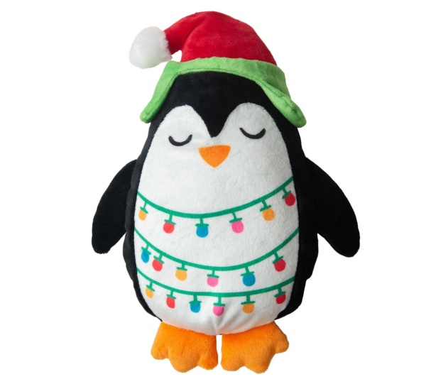 SnugArooz Penguin with Christmas lights