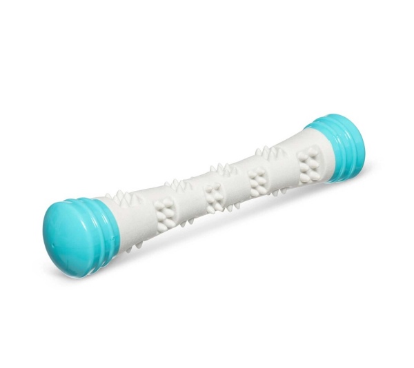 Grey / Teal - Totally Pooched Chew n' Squeak Stick, Foam Rubber - Large, 12"