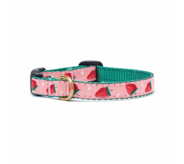 Up Country Strawberry Fields Cat Collar