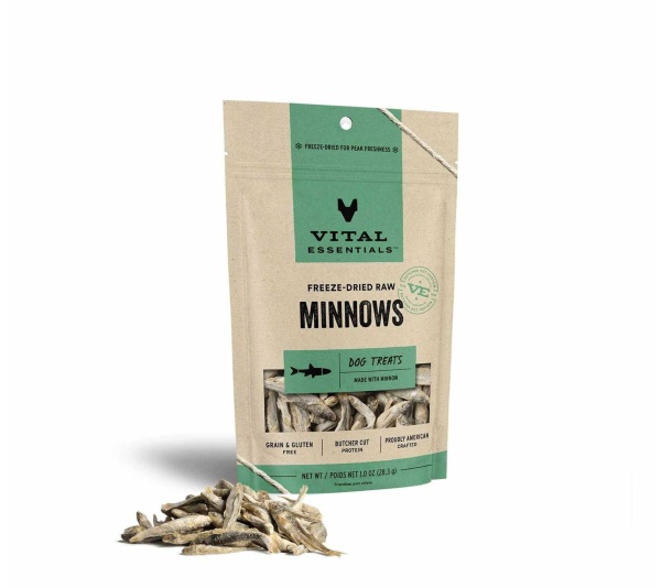 Vital Essentials(R) Freeze-Dried Minnows Dog Treats, - 1 oz