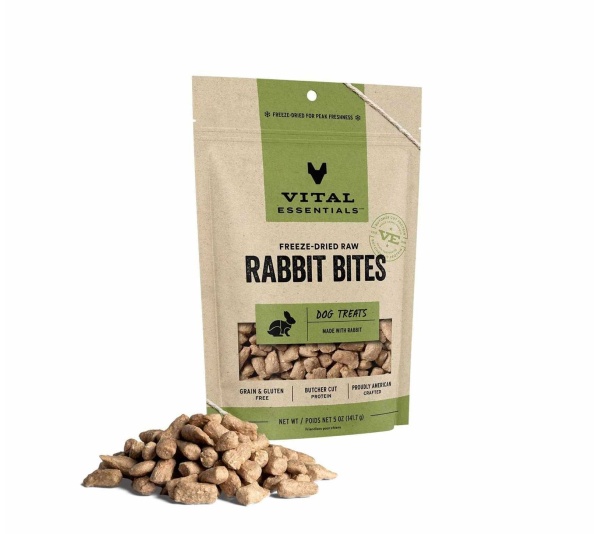 Vital Essentials(R) Freeze-Dried Rabbit Bites Dog Treats,  - 5 oz