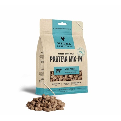 Vital Essentials(R) Freeze-Dried Raw Beef Protein Mix-In Meal Topper for Dogs - , 6 oz