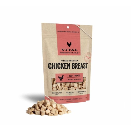 Vital Essentials(R) Freeze-Dried Raw Chicken Breast Dog Treats, - 3.75 oz