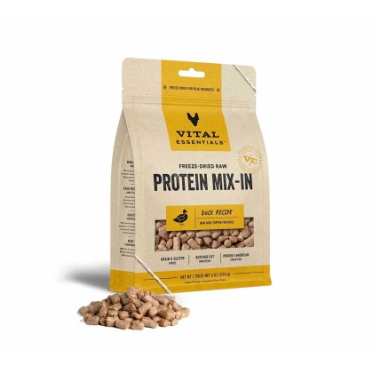Vital Essentials(R) Freeze-Dried Raw Duck Protein Mix-In Meal Topper for Dogs - 6 oz