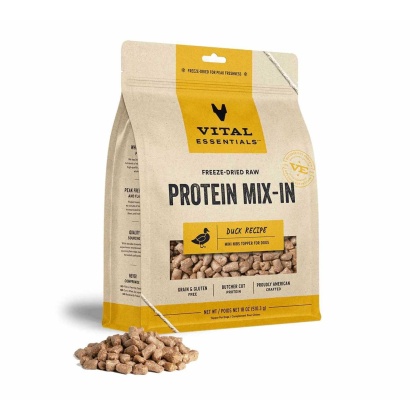 Vital Essentials(R) Freeze-Dried Raw Duck Protein Mix-In Meal Topper for Dogs - 8 oz