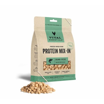 Vital Essentials(R) Freeze-Dried Raw Salmon Protein Mix-In Meal Topper for Dogs, - 6 oz