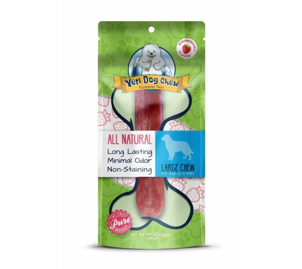 Yeti Dog Chews Strawberry Large Chews 1 piece 3.5oz