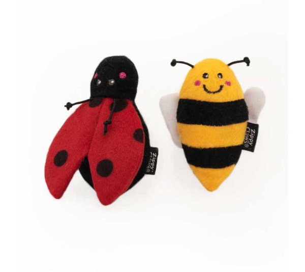 ZippyClaws 2-Pack - Ladybug and Bee