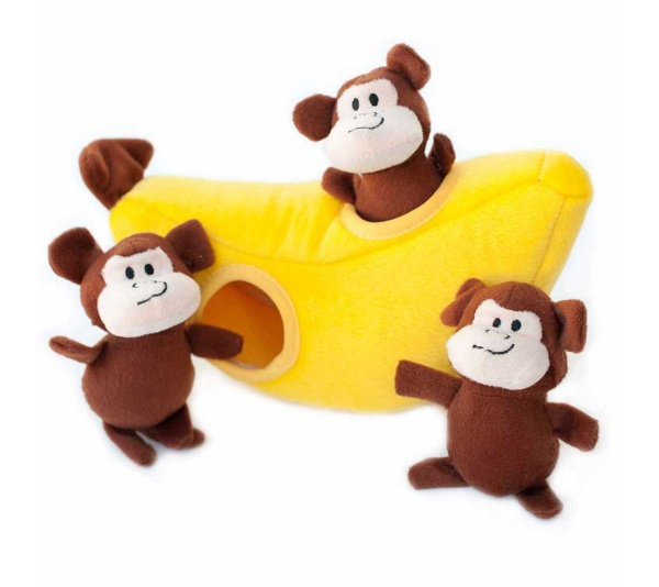 ZippyPaws Burrow Monkey 'n Banana
