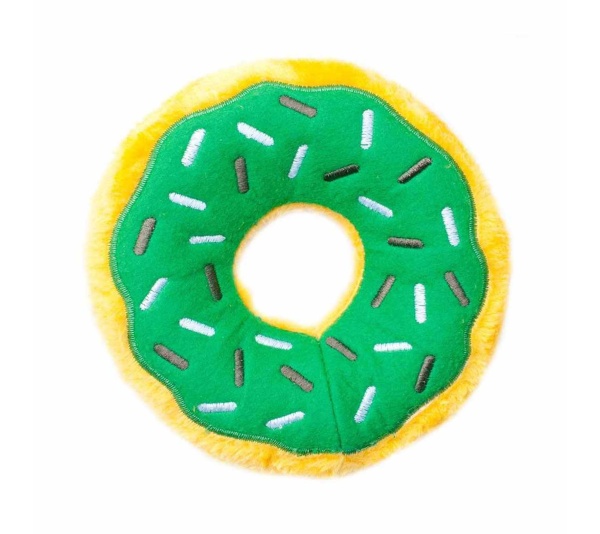 ZippyPaws Donutz Mint Chip Plush Dog Toy