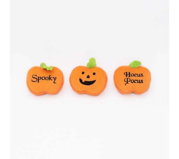 ZippyPaws Halloween Miniz 3Pack Pumpkins