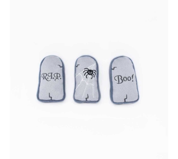 ZippyPaws Halloween Miniz 3Pack Tombstones
