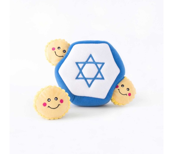ZippyPaws Hanukkah Burrow Star of David Plush Dog Toy