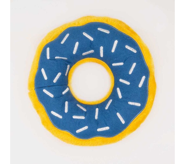 ZippyPaws Hanukkah Jumbo Donutz Blue Plush Dog Toy