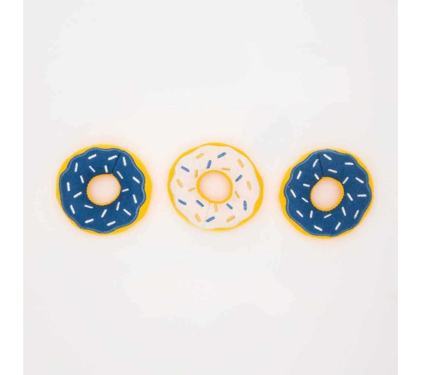 ZippyPaws Hanukkah Miniz Donutz Plush Dog Toy 3pk