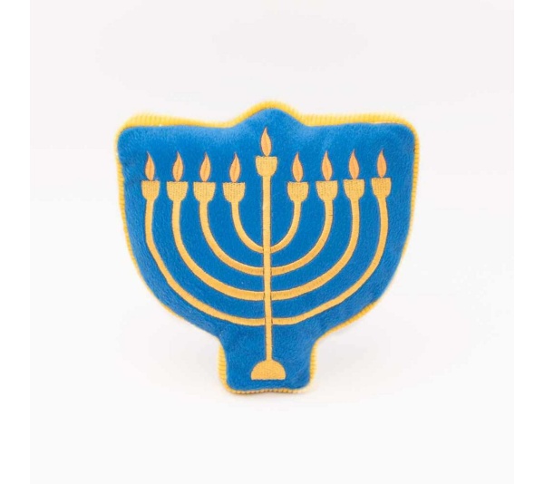 ZippyPaws Hanukkah Squeakie Pattiez Menorah Plush Dog Toy