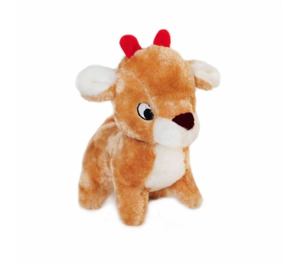ZippyPaws Holiday Deluxe Reindeer Plush Dog Toy