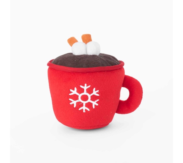 ZippyPaws Holiday Hot Cocoa Plush Dog Toy