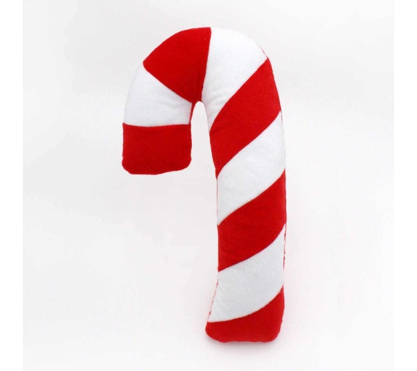 ZippyPaws Holiday Jigglerz(R) Candy Cane Plush Dog Toy