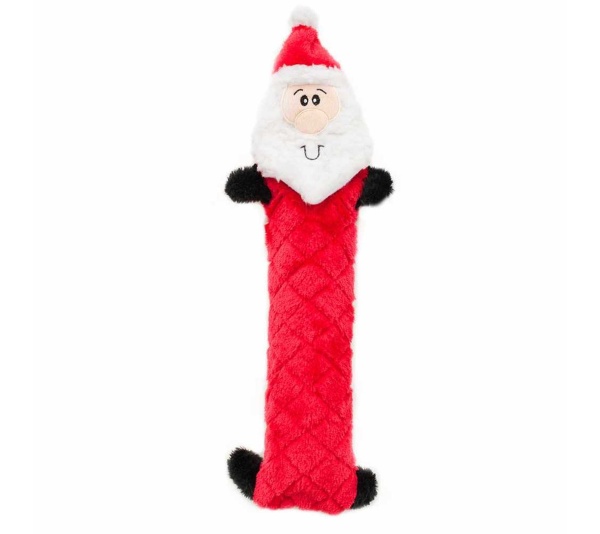 ZippyPaws Holiday Jigglerz(R) Santa Plush Dog Toy