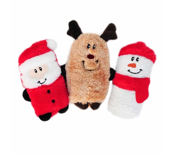ZippyPaws Holiday Squeakie Buddies Plush Dog Toy