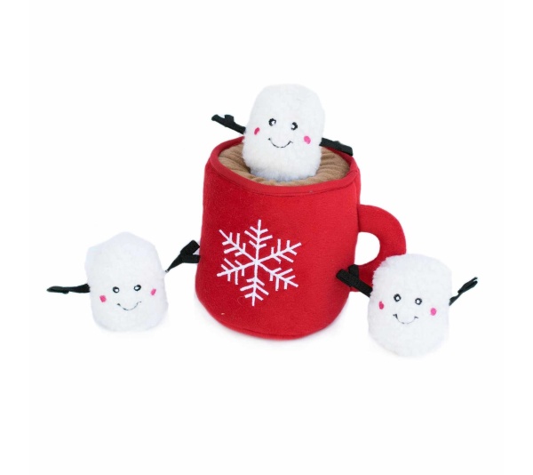 ZippyPaws Holiday Zippy Burrow Hot Cocoa Plush Dog Toy