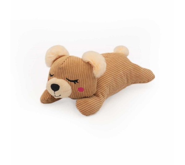 ZippyPaws Snooziez with Shhhqueaker - Bear