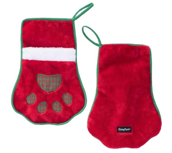ZippyPaws Stocking Red Paw Christmas Stockings