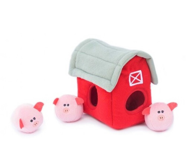 ZippyPaws Zippy Burrow Barn with Pig Bubble Babies