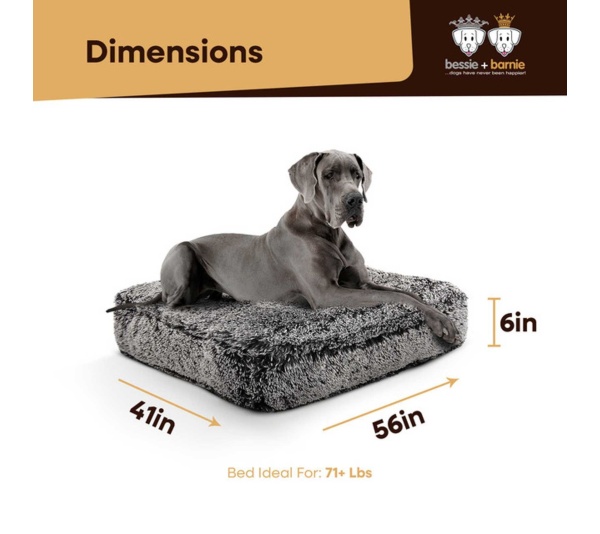 Midnight Frost - Rectangle Bed XL - Midnight Frost - XL - 56" x 41"