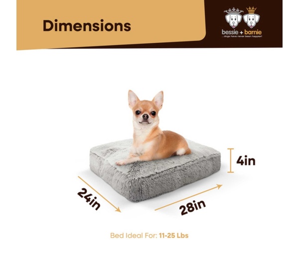 Frosted Snow - Rectangle Bed SM - Frosted Snow - SM- 24" x 24"