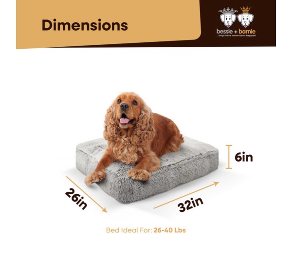 Frosted Snow - Rectangle Bed MD - Frosted Snow - MD - 32" x 36"