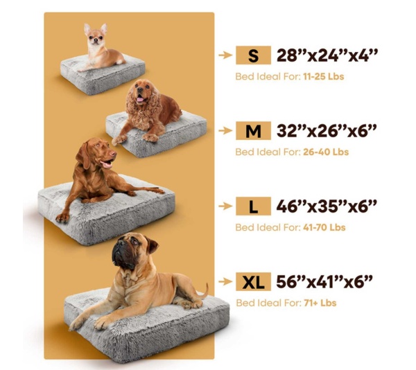 Frosted Snow - Rectangle Bed SM - Frosted Snow - SM- 24" x 24"