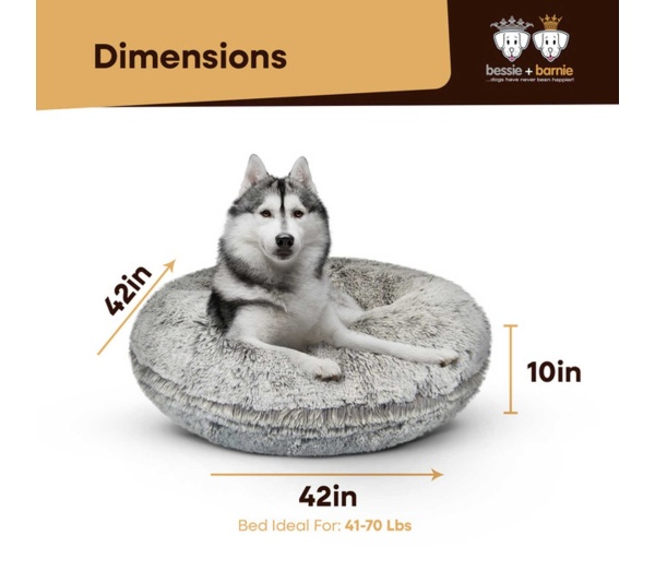 Frosted Snow - Bagel Bed LG - Frosted Snow - LG - 42"