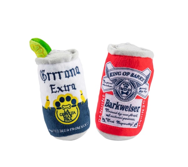 Beer Can Bundle Squeaker Dog Toy