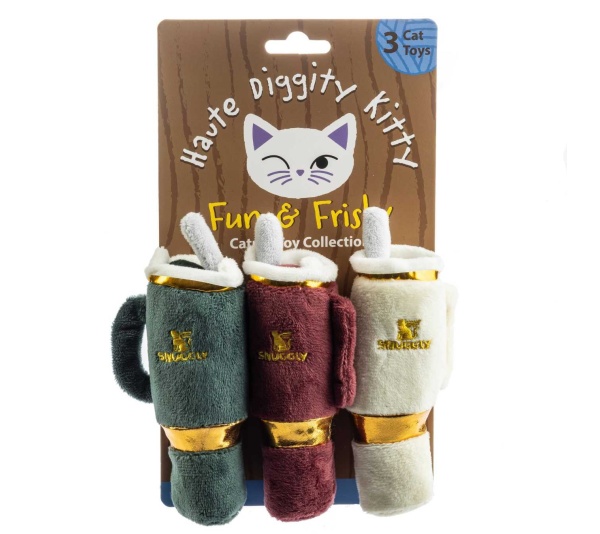 Snuggly Cup Stocking Stuffers Christmas Cat Nip Toys