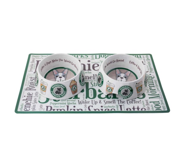 Starbarks Bowls & Placemat Dog Food Bowl