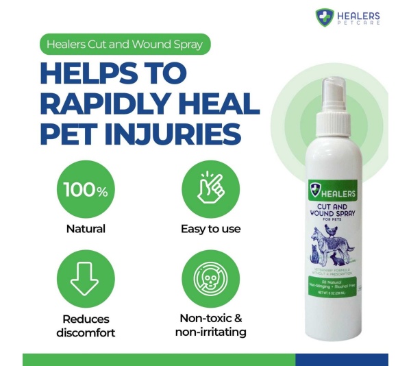Healers Cut and Wound Spray For Pets