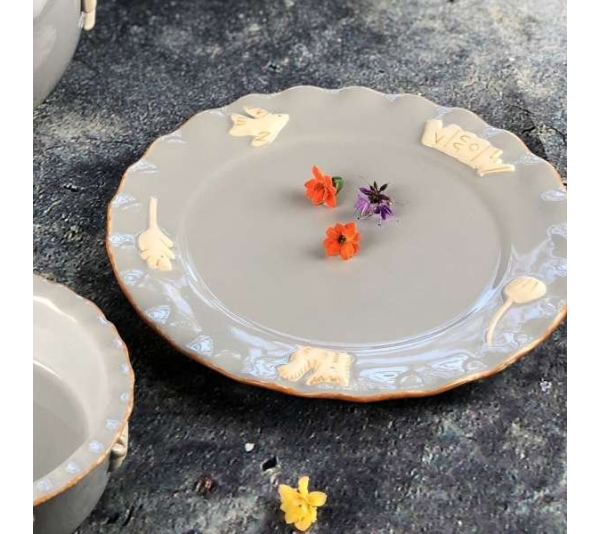 French Grey - Cat Whisker Plate - Plate
