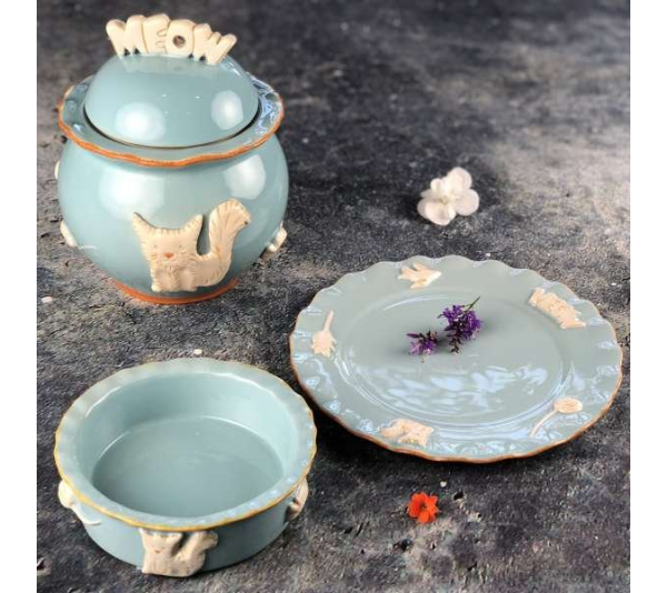 Sky Blue - Cat Whisker Plate - Plate