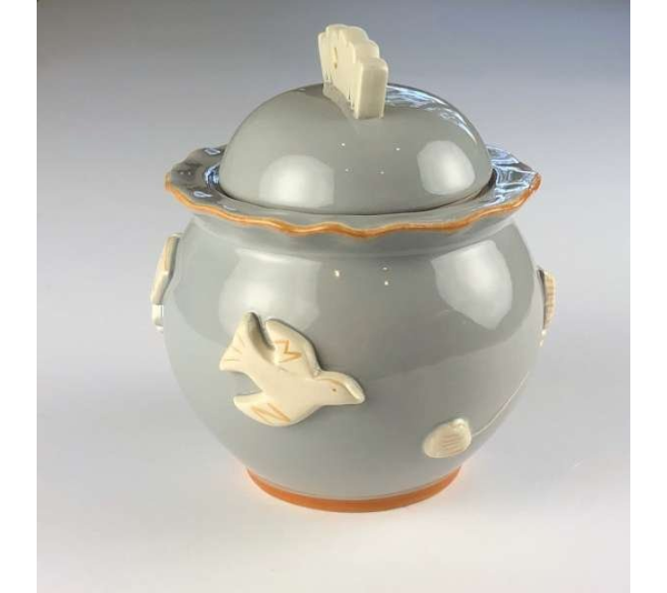 French Grey - Cat Treat Jar - Jar