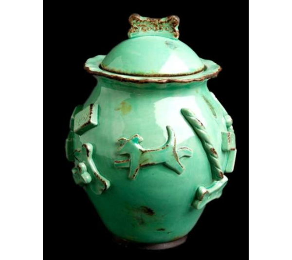 Aqua/Green - Dog Treat Jar - Jar