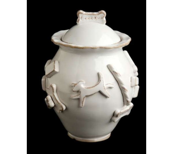 French White - Dog Treat Jar - Jar