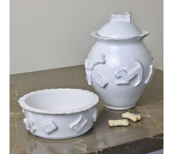 French White - Dog Treat Jar - Jar