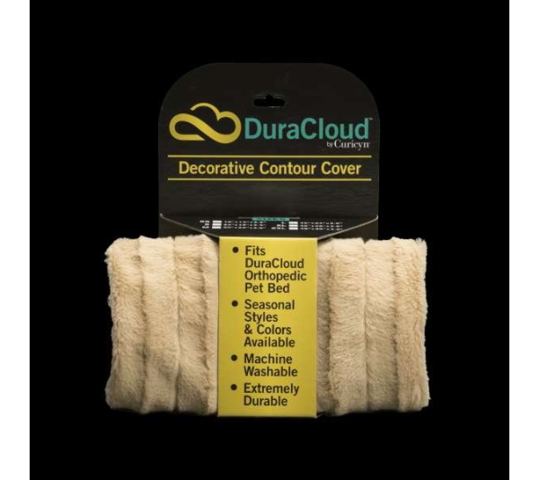 Camel - DuraCloud Orthopedic Pet Bed and Crate Pad Contour Cover - X-Small
