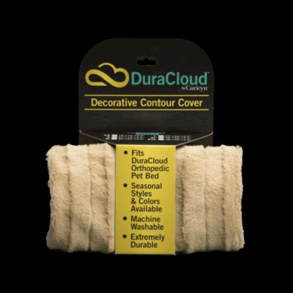 Camel - DuraCloud Orthopedic Pet Bed and Crate Pad Contour Cover - Medium