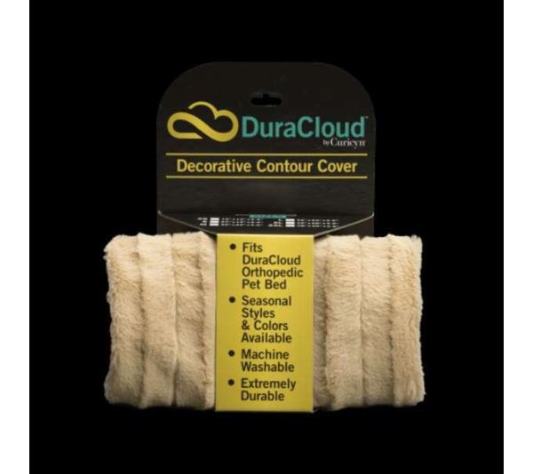 Camel - DuraCloud Orthopedic Pet Bed and Crate Pad Contour Cover - Small