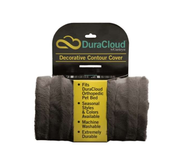 Charcoal - DuraCloud Orthopedic Pet Bed and Crate Pad Contour Cover - Large